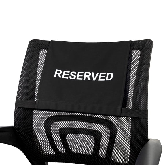 Aspire Reserved Chair Covers with Elastic, Stretchable Reserved Seating Signs for Recliner Chair, Sofa Reserved Headrest Cover