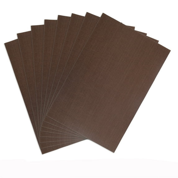 Aspire SET OF 8 Outdoor & Indoor Insulation Placemat, Solid Color-Brown