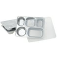 thumbnail image 1 of Aspire Stainless Steel Bento Box Lunch Container with Plastic Lid, 3 Sets-5 Sections, 1 of 4
