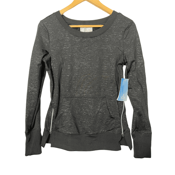 Aspire Women's Side-Zip Long-Sleeve Top BLACK - XS