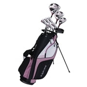 Aspire XD1 Womens Golf Clubs Set w/ Bag, Driver, Woods, Irons, Putter, RH, 3 Sizes, Pink