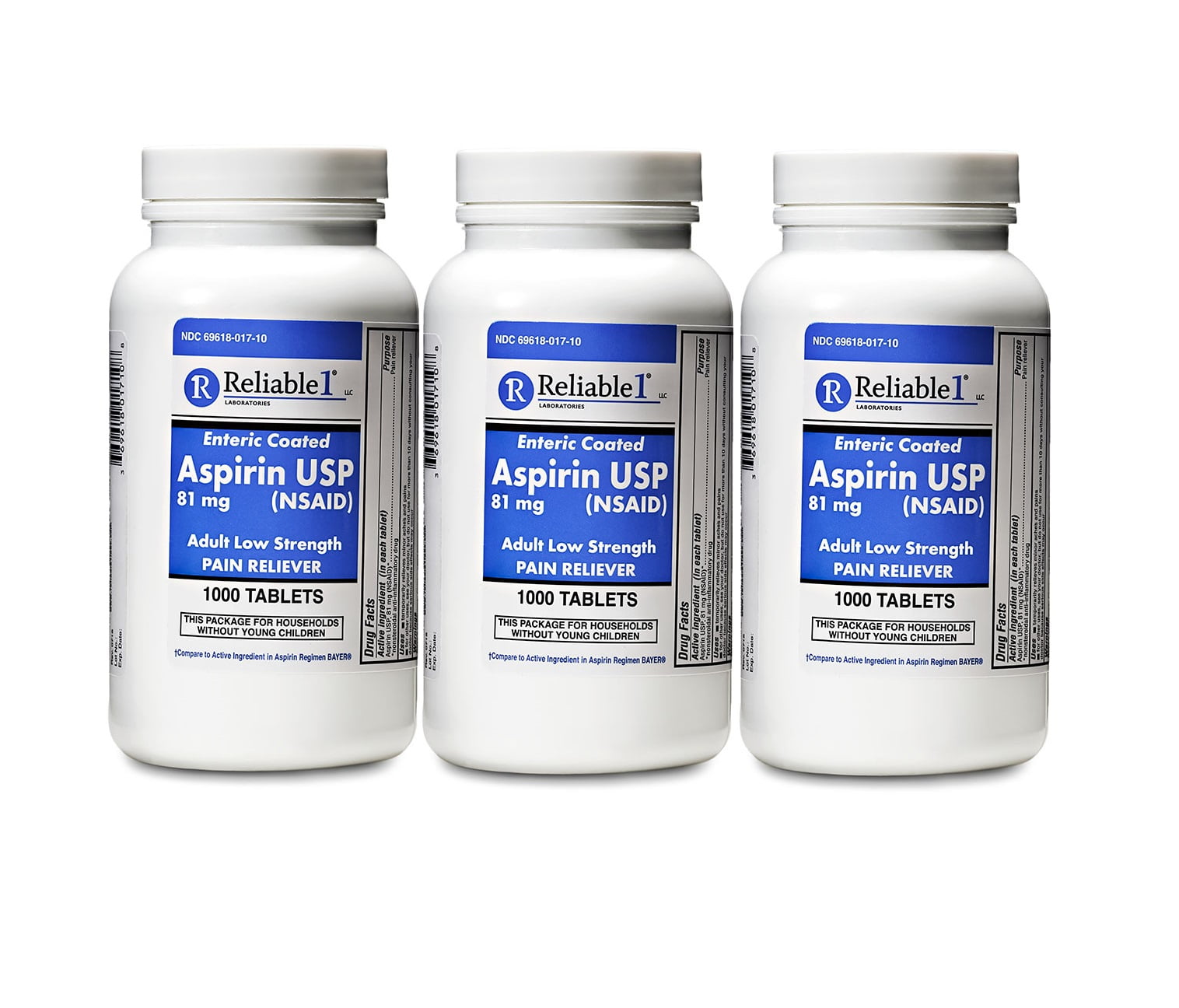 Aspirin 81 mg Generic for Bayer Low Dose Adult Aspirin Regimen Enteric