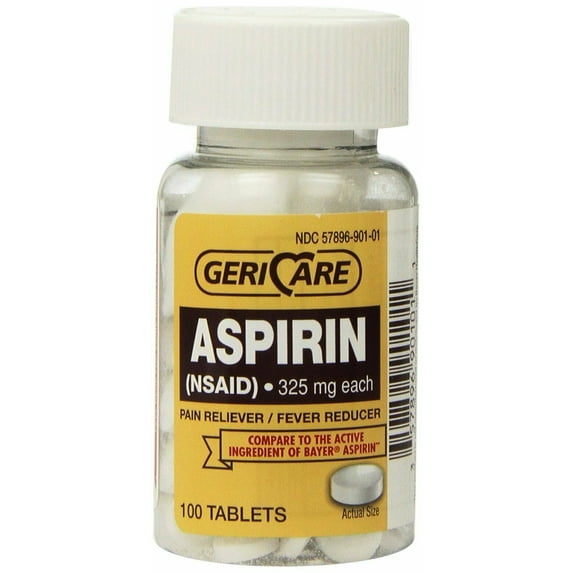 Aspirin Tablets, 325mg (Set of 6 Bottles of 100)