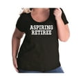 thumbnail image 1 of Aspiring Retiree Womens Plus Size Scoopneck Tee, 1 of 1