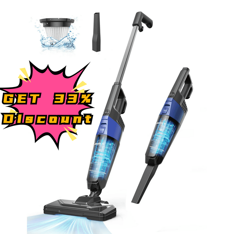 Stick Vacuum Cleaner, 25Kpa Detachable Lightweight Stick VAC with HEPA Filter, Size: 5M Cable, Black
