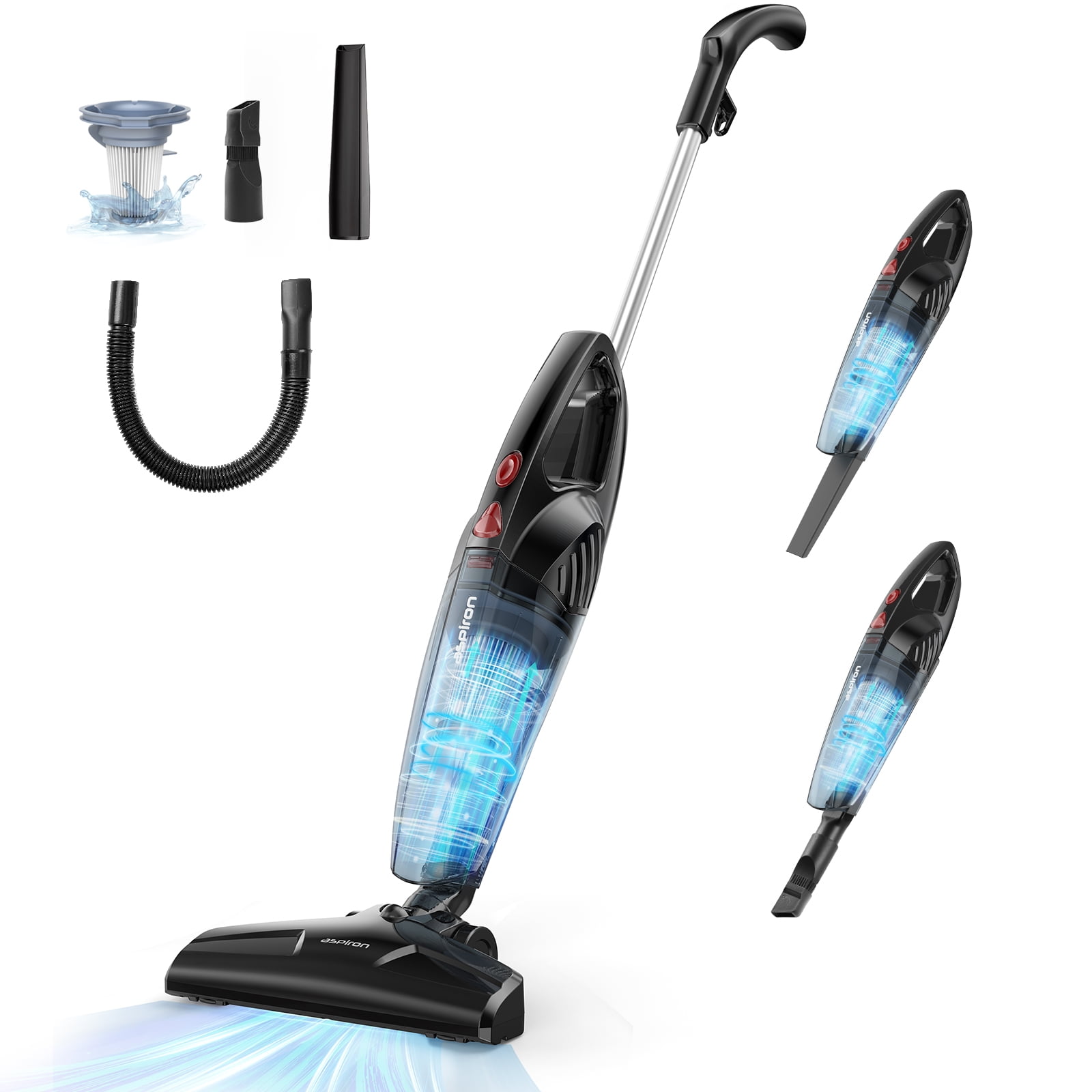Aspiron 5-in-1 Lightweight Corded Stick Vacuum, Upright/Handheld