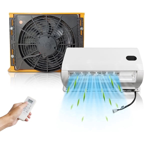 Aspligo 12V DC Truck Camper Van Air Conditioner 10000BTU, Universal Split AC Unit for Semi Trucks RV Motorhome Crane Tractor