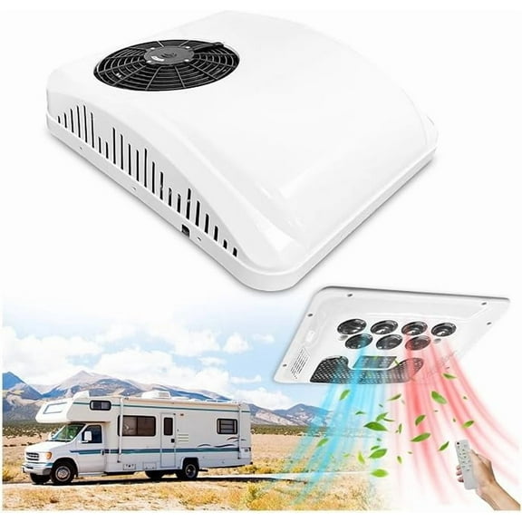 Aspligo 12V Rooftop Air Conditioner for RV 10000 BTU Heating & Cooling,12 Volt DC AC, Brushless Compressors, Ultra-Quiet for Truck, Campers,Campervan, Caravan,Trailers and Motorhome
