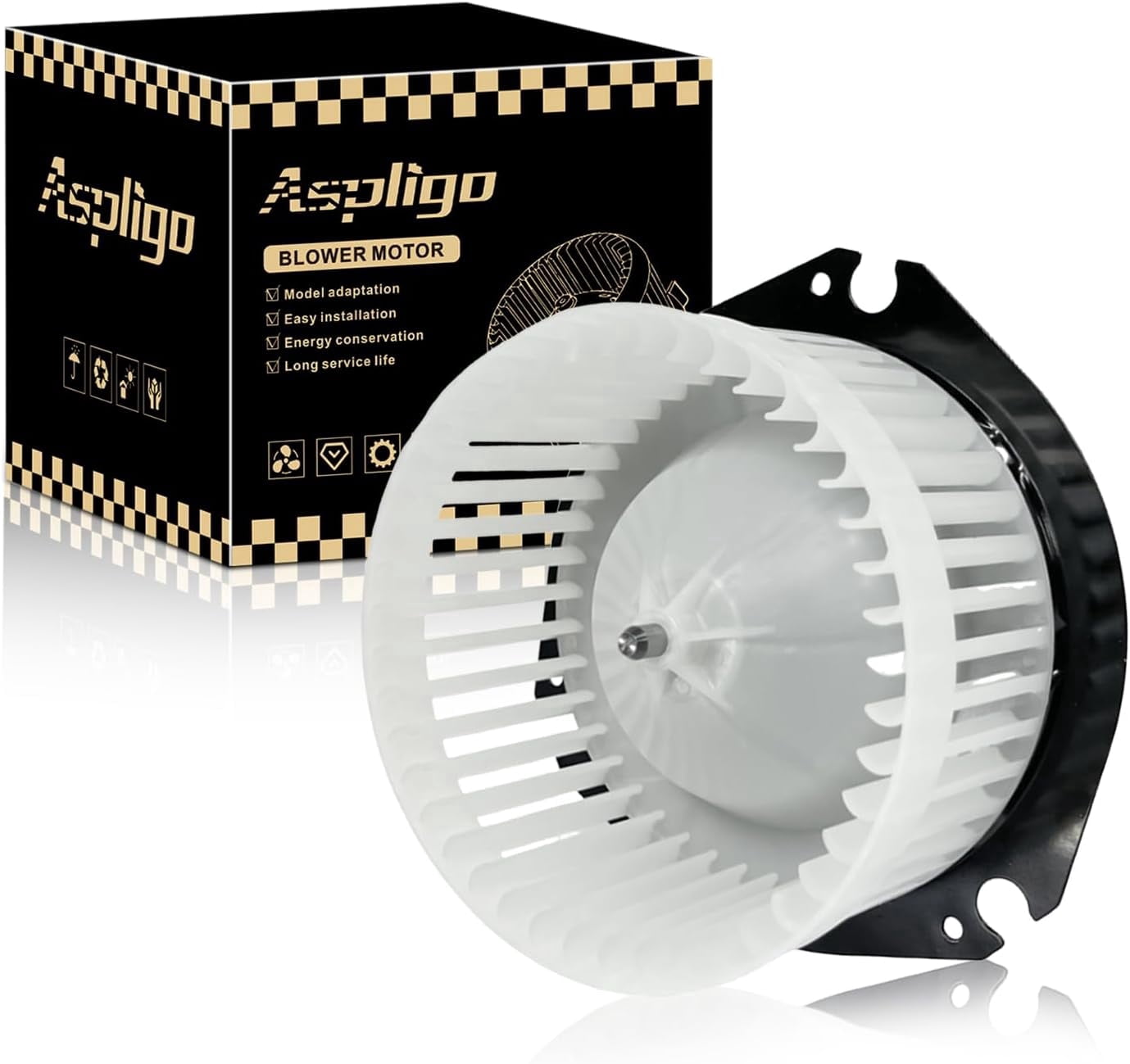 Aspligo 700067 AC Heater Blower Motor Fit for Chevy Express 1500/2500/3500/4500 & GMC Savana 1500/2500/3500/4500 (1996-2023), Replace OEM 89019112, 615-00535, PM4000