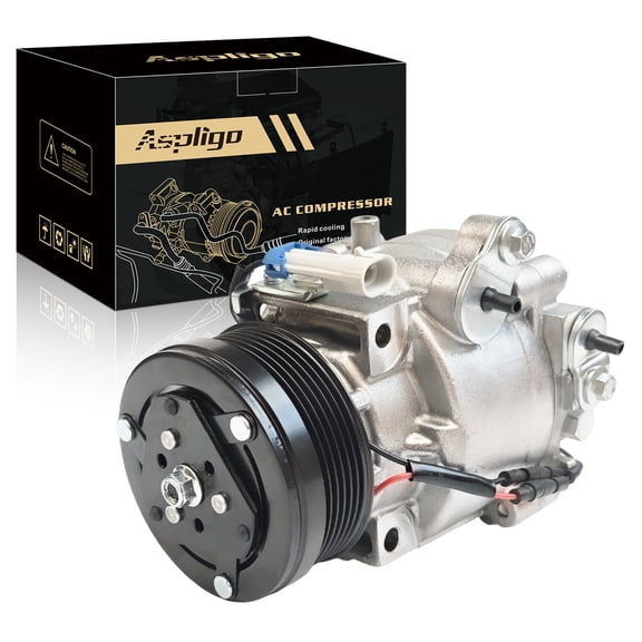 Aspligo CO22301C A/C Compressor with Clutch, R134a AC Compressor Replacement for Buick Encore 2013-2021, Chevy Sonic 2013-2020, Trax 2013-2021, 1.4L/1.8L, Replaces 26699506 42623009 94517798