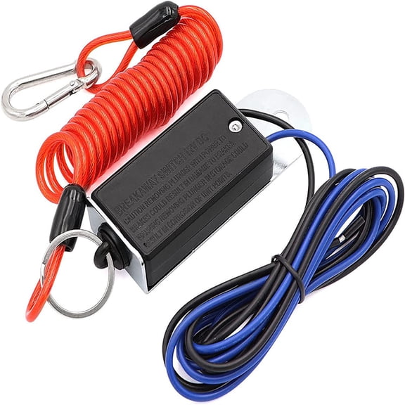 Aspligo Trailer Breakaway Switch, Aspligo 6Ft Break Control kit, for Brake, Coiled Cable with Electric RV Towing, GK-TrailerBreakSwitch, Red