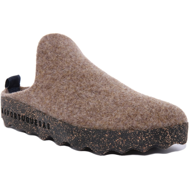 Asportuguesas Come Women s Chunky Rubber Cork Sole Slip On Slippers In Taupe Size 11 11.5