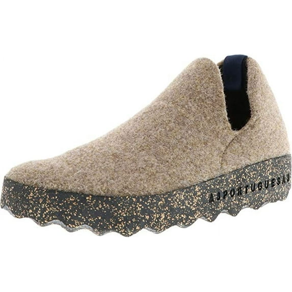 Asportuguesas New Men's City Slip On Sneakers, Taupe Tweed, Size EU 46