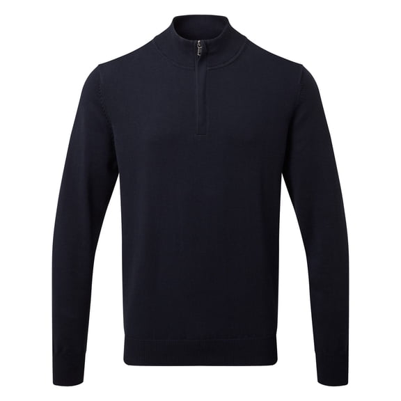 Asquith & Fox Mens Cotton Blend Zip Sweatshirt