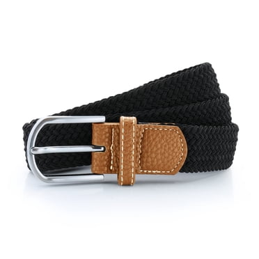 Earnda Men's Genuine Leather Braided Belt – Fashion Woven Strap With Classic Buckle 7 thumbnail image