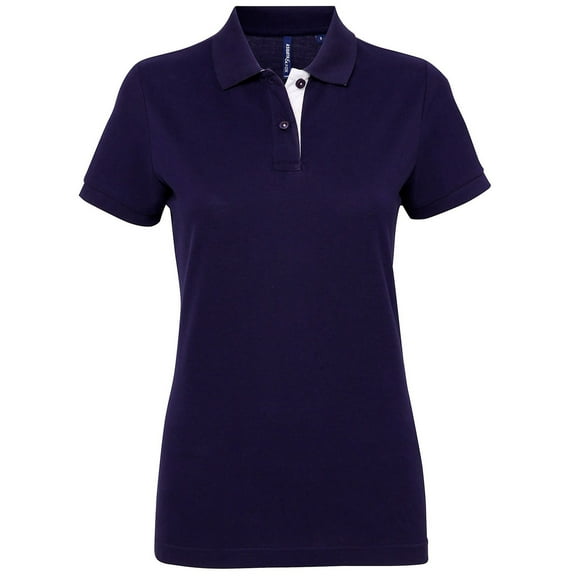 Asquith & Fox Womens Short Sleeve Contrast Polo Shirt