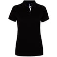 thumbnail image 1 of Asquith & Fox Womens Short Sleeve Contrast Polo Shirt, 1 of 3