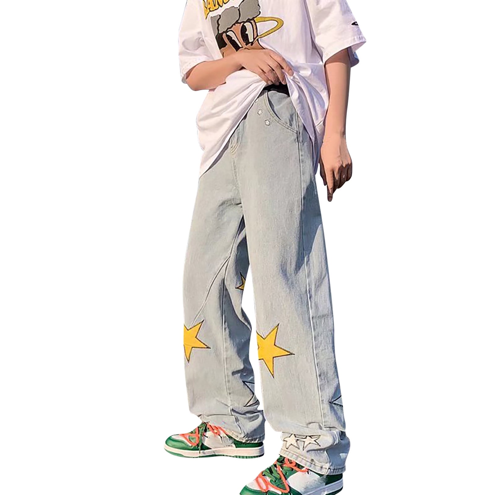 Asqwmvz Baggy Pants Mens Jeans Aesthetic Baggy Star Pants Asqwmvz Baggy Pants Mens Jeans Aesthetic Baggy Star Pants