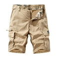 Asqwmvz Cargo Pants Mens Cargo Canvas Summer Man Shorts Casual Khaki