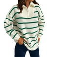 thumbnail image 1 of Asqwmvz Long Sleeve Sweatshirt Women's Double Velvet Autumn and Winter Fluffy Large Profile Long Sleeved Casual Warm Long Sleeved Plush Sweatshirt with Pockets Loose Fitting Hoodie Green, 1 of 8