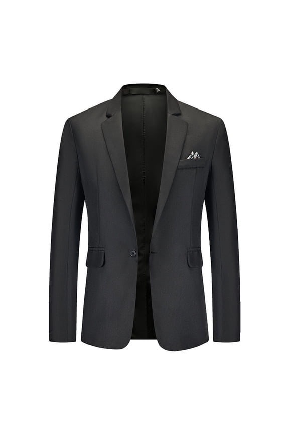mens jackets casual stylish mens suit jacket Mens Suit Slim Fit One Button Solid Tuxedo Acket Business Suits Wedding Party Homecoming Suits For Men Black