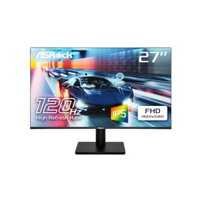 ASRock Phantom Gaming 27" inch Full HD 120Hz IPS 1ms low blue light LCD Gaming Computer Monitor for both Work and Gaming with both HDMI & VGA ports CL27FFA