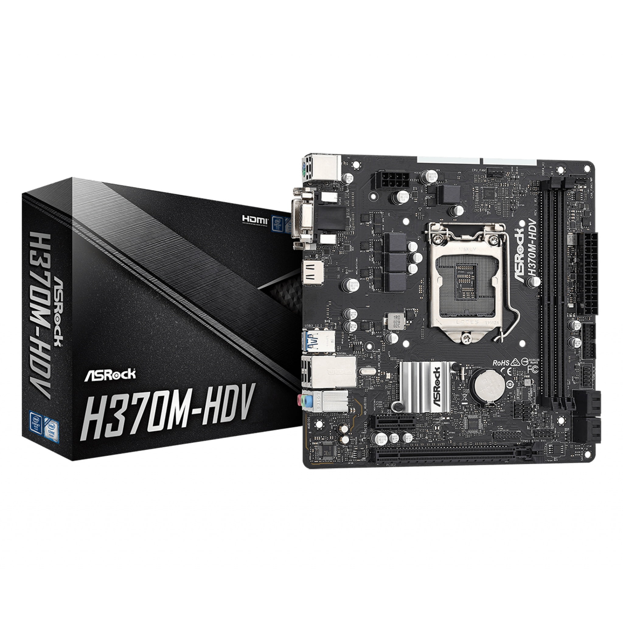 Asrock Intel H370M-HDV Socket LGA 1151 ATX DDR4 Motherboard
