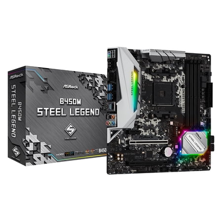 Asrock Steel Legend AM4 AMD B450 Micro ATX DDR4-SDRAM Motherboard