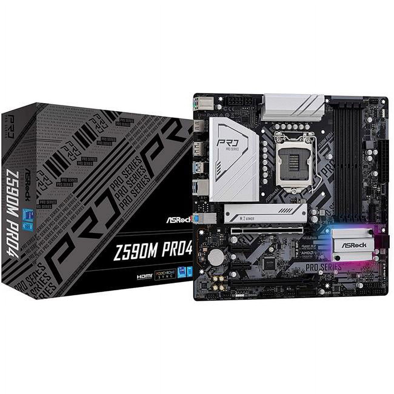 Z590 ASRock Intel ATX Pro4 0 PRO4 LGA DDR4 Motherboard > Micro