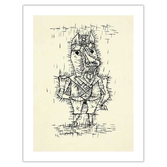 Ass (Esel) - From an Original Abstract Art Drawing by Paul Klee c.1925 - Bamboo Fine Art 290gsm Paper (Unframed) 17x22in