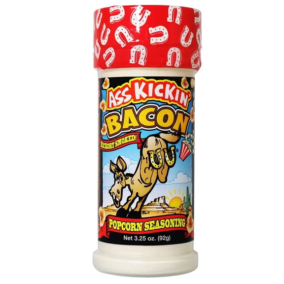 Ass Kickin Bacon Popcorn Seasoning Salt with Natural Butter Flavor - 3.25oz