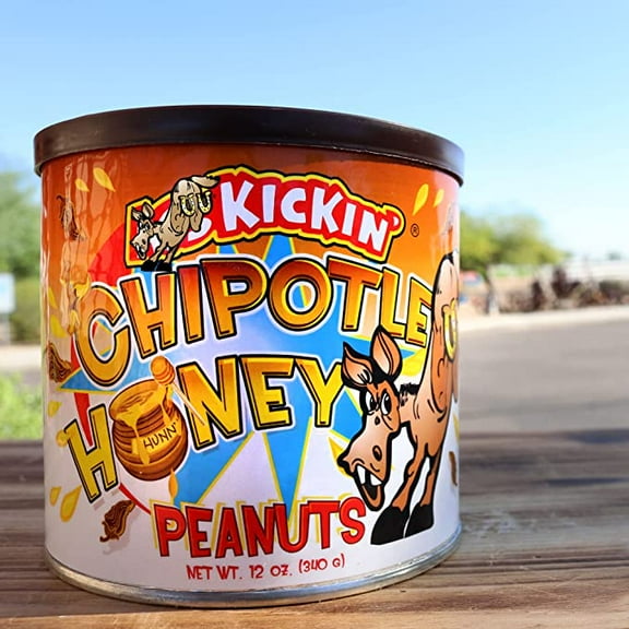 Ass Kickin' Chipotle Honey Peanuts Roasted in Peanut Oil, 12oz Net Content