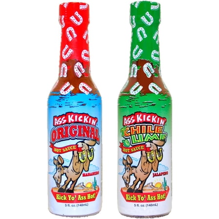 Ass Kickin’ Original & Chile Lime Hot Sauce 2pk