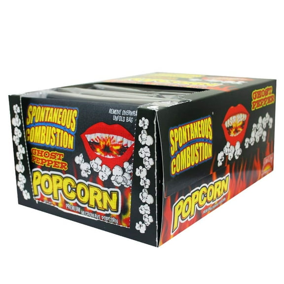 Ass Kickin' Spontaneous Combustion Ghost Pepper Flavor Popcorn Pack of 12