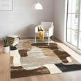 thumbnail image 1 of Assaile 10 x 13 ft Polyester Wool Spinning Brown Rectangular Hallway Bathroom Entryway Kitchen Office Foldable Color Lump Printed Modern Washable Area Rug, 1 of 8
