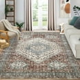 thumbnail image 1 of Assaile 6 x 9 Feet Area Rug Stain Resistant Lightweight Washable Rug Anti Skid Rugs for Living Room Boho Persian Area Rug, Brown, 1 of 5