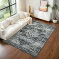 thumbnail image 1 of Assaile 9 x 12 ft Polyester Area Rugs, Dark Gray Runner Flower Printed, Indoor Aesthetic Machine Washable Persian Rugs for Entryway Living Room, 1 of 8