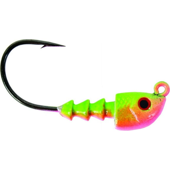 Bass Assassin Lures Jig head 1/4oz Electric Chicken 4pk