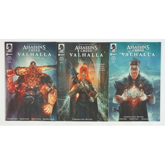 Assassin's Creed Valhalla: Forgotten Myths #1-3 VF/NM complete series Ubisoft ; Dark Horse