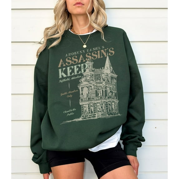 Assassin's Keep Sweatshirt | Throne Of Glass Merch Aelin Galathynius Terrasen Licensed SJM Merch ACOTAR Crescent City Manon Blackbeak Gift