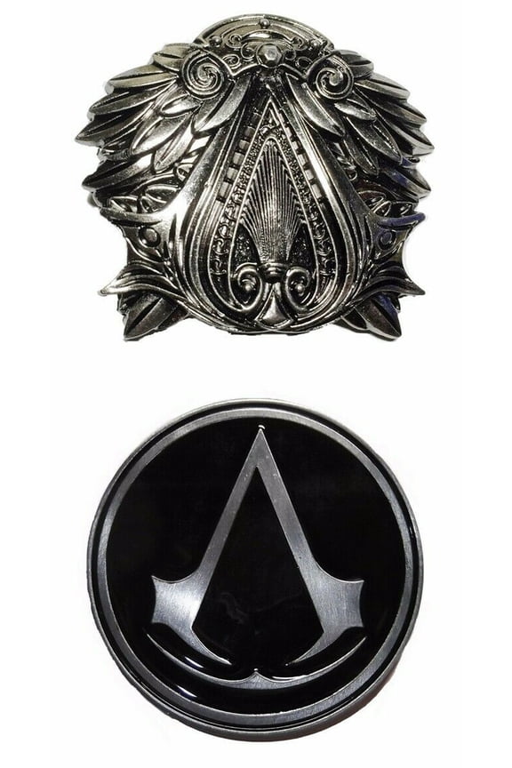 Assassins Creed Logos Enamel Metal Belt Buckle Set of 2
