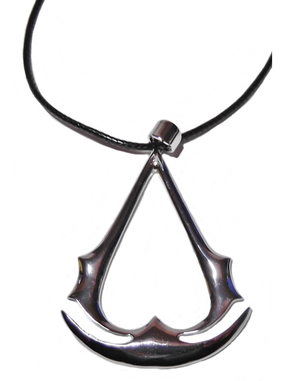 Assassins Creed Silver Logo Metal Pendant Necklace
