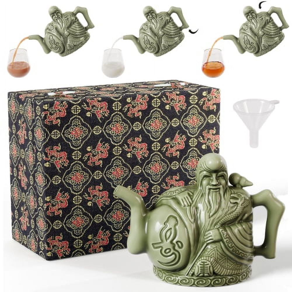 Handmade Chinese Ceramic Assassin's Teapot, Magic Trick Adult's Fancy