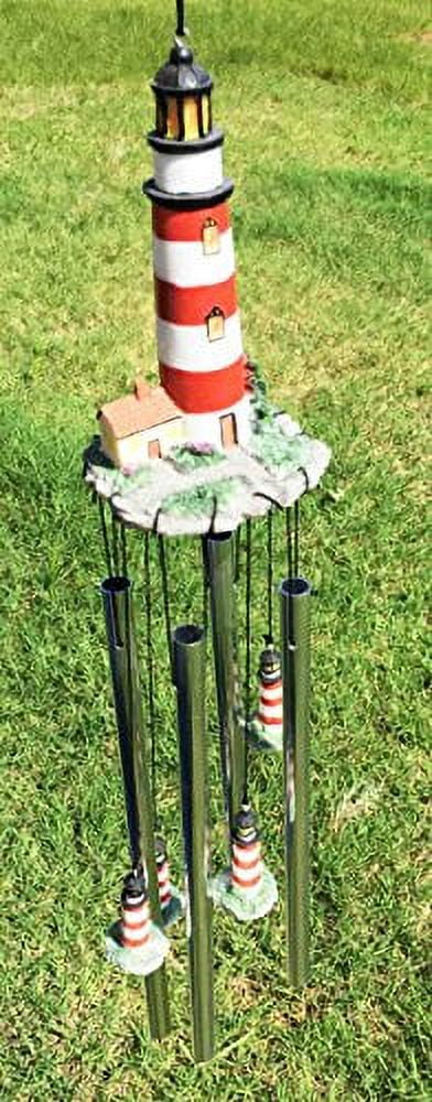 Assateague Islands Lighthouse Nautical Beacon Resonant Relaxing Wind Chime Patio Garden Decor