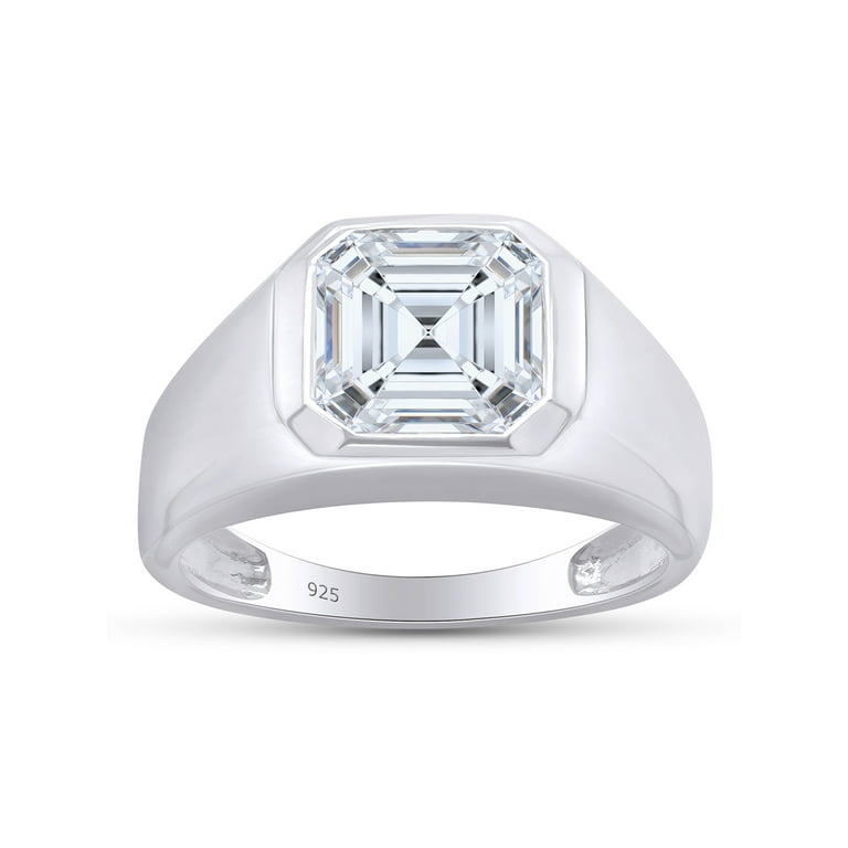 Asscher moissanite engagement ring hot sale