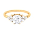 thumbnail image 1 of Rosec Jewels Moissanite Engagement Ring 3 Carat - D-VS1 Quality Certified - Designer Ring - 8 mm Asscher Cut Ring, 18K Yellow Gold, US 9.50, 1 of 8