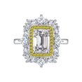 thumbnail image 1 of Asscher Cut Wedding Rings for Women S925 Sterling Silver Rings for Women 6*8mm Zircon Eternity Engagement Bands Stylish Hypoallergenic Personalized Zircon Rings, 1 of 8