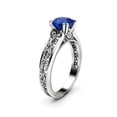 thumbnail image 1 of Asscher Sapphire Engagement Ring, 1 of 4