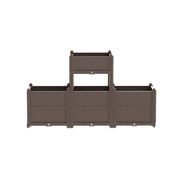 Assemble your own brown flower box; multiple DIY available.