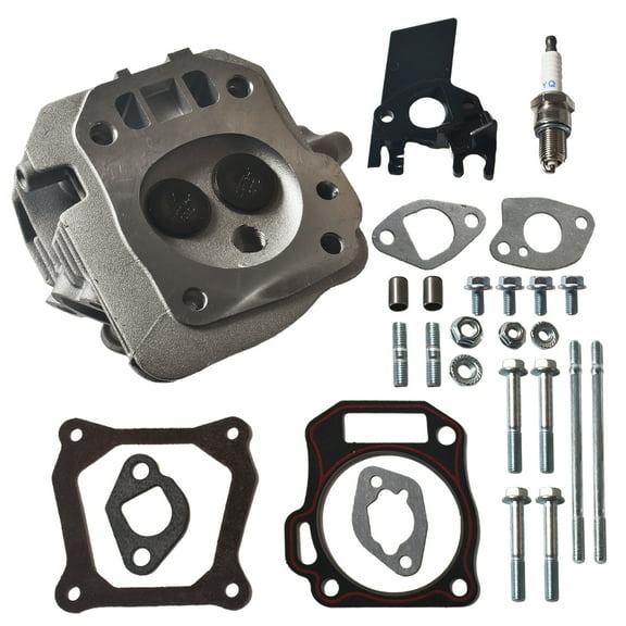 Assembled Cylinder Head Kit for Honda GX160 GX200 5.5HP 6.5HP Engines with Valves, Rockers,Head Gaskets, Spark Plug